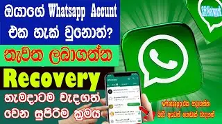 How To Get Your Whatsapp Account | Recover Your Whatsapp Account |Whatsapp Recovery | Sri Network
