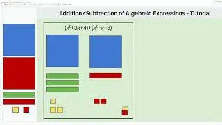 Algebra Tiles Progression - Addition and Subtraction of Algebraic Expressions
