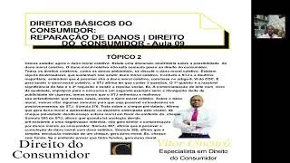 DIREITOS BÁSICOS DO CONSUMIDOR:REPARAÇÃO DE DANOS | DIREITO DO  CONSUMIDOR - Aula 09