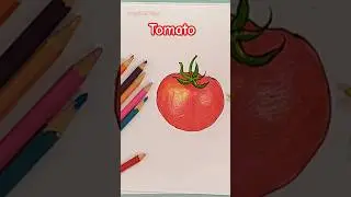 Tomato drawing #shorts  #tomato #tomatodrawing