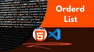 Ordered List in HTML | VS Code | Code Lounge