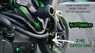 KAWASAKI ZH2 CATCH CAN by BLR TUNING install