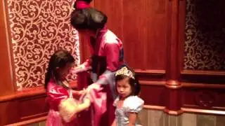 Boogie and Chloe meeting jasmine, Mulan, Aurora and having a private walk with Belle