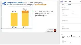 Looker Studio year over year (YoY) metric comparison for annual report - Configuration review