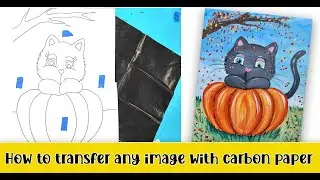 How to transfer a  paint party design on to a blank canvas using carbon paper