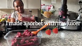 I MADE A SORBET AND IT KIND OF SLAPPED🤞🏾😊 #juice #juicing #wellness #healthiswealth 