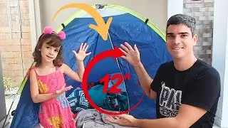PASSAMOS 12 HORAS DENTRO DE UMA BARRACA DE CAMPING!