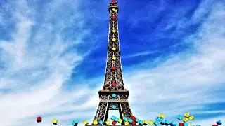 Cubes fall on the Tower / satisfying / simulations