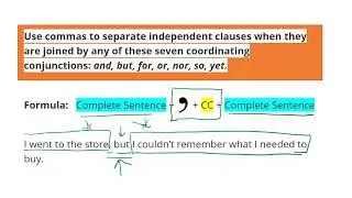 Comma Series: Coordinating Conjunctions