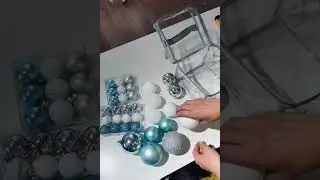Новогоднее подвесное украшение Ассорти голубое, серебряное изполистирол / 15.6х15.6х19.5см арт.81053