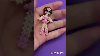 Амигуруми балерина из бисера 