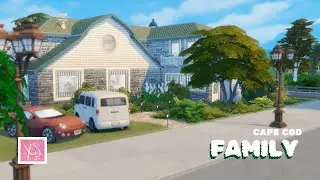 cape cod family home // the sims 4 speed build