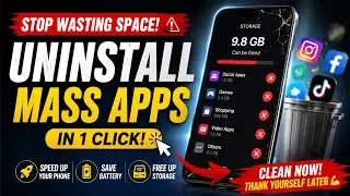 🚨 Uninstall Multiple Apps on Android FAST! Free Up Space & Stop Phone Lag NOW