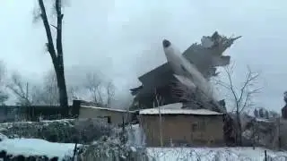 Видео с места катастрофы Боинга 747 под Бишкеком