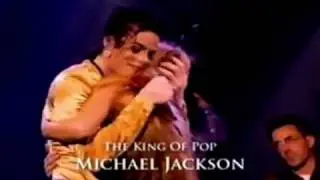very lucky fan!! michael jackson kissed her on stage !