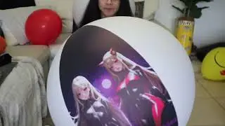 Blowing up Nastila beach balls