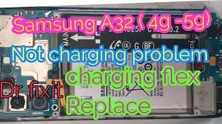 how to remove charging flex /pin samsung A32 /Replace charging flex
