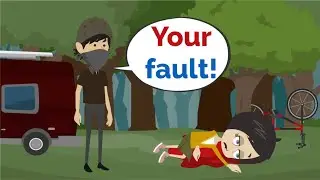 Lisa is hit by a Car! | Basic English conversation | Learn English | Like English