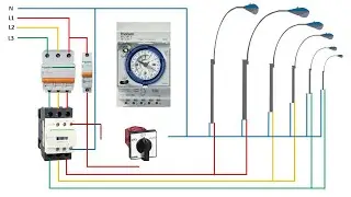 Way of automatic manual connection of street lights using a timer
