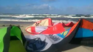 Kitesurfing in Kaliningrad (Malinovka), Russia 27-09-2014