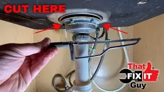 SOMETIMES YOU GOTTA USE A MINI SAW!!...How to Remove a Stuck Kitchen Sink Strainer!