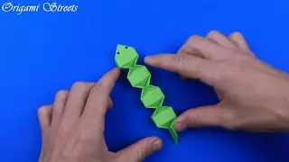 Как сделать змею пружинку из бумаги