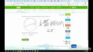 Arc length and sector area IXL tutorials