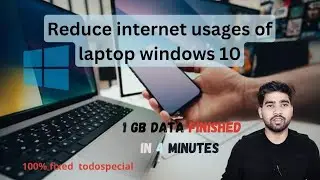 how to stop high data usage on windows 10 | how to stop high data usage in laptop #todospecial