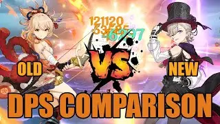 C0 Lyney VS C0 Yoimiya DPS Comparison || Genshin Impact 4.0 || F2P Comparison