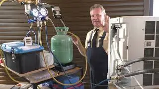 Безопасная заправка сплит системы #refilling the air conditioner #给空调加满水