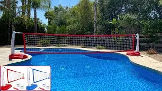 Splash Net PRO Volleyball Net for Pool (Includes 2 Volleyballs and Water Pump)