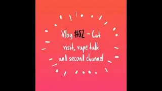 Vlog #52 - Cat visit, vape talk and second channel