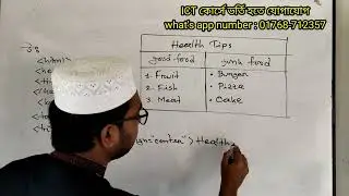 HTML এর সমাধান || HSC ICT ||