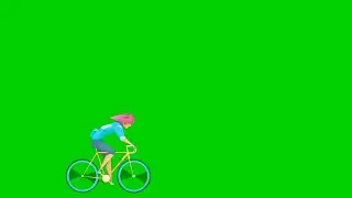 Riding bicycle-Free Green Screen