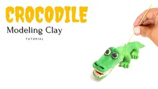 CROCODILE - how to make with modelling clay (plasticine),tutorial #crocodile #modellingclay #clay