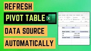 Refresh Pivot Table Data Source Automatically using Tables
