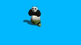 Popular Kung fu panda on blue screen free download