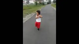 Baby looking for daddy to whoop his ass