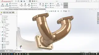 how to make a manifold in solidworks. solidworks exhaust manifold. Manifold in solidworks.