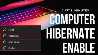 How to Enable Hibernate Mode on Windows 10 || Enable Hibernate || chosely tech