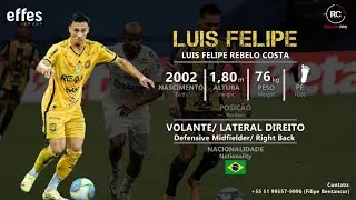 Luis Felipe - Volante / Lateral Direito (Defensive Midfielder / Right Back) - 2024
