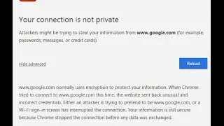 How to fix NET::ERR_CERT_DATE_INVALID Privacy error 