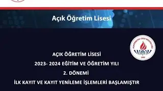 Açık Lise 2. Dönem Kayıtlar Başlado