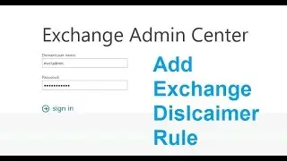 How to add Disclaimer to Exchange
