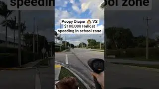 throwing diaper full of poop at a speeding car in a school zone