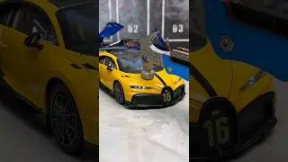 Satisfying with Bugatti Chiron diecast model car 