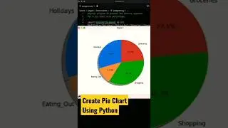 Python program to create pie chart of monthly expenses with percentage 
