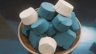 Soft fluffy crush ASMR baking soda crushing 🖤🖤🧡