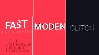 Fast Typography Intro | After Effects Template | Titles