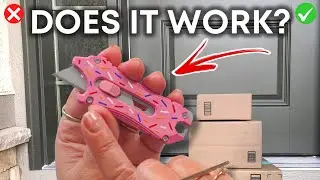 I TRIED THE CUTEST PINK BOX CUTTER | Review?